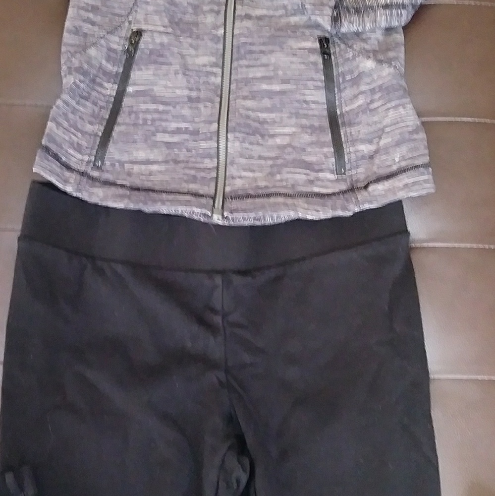 Lululemon Athletic jacket & WHBM leggings